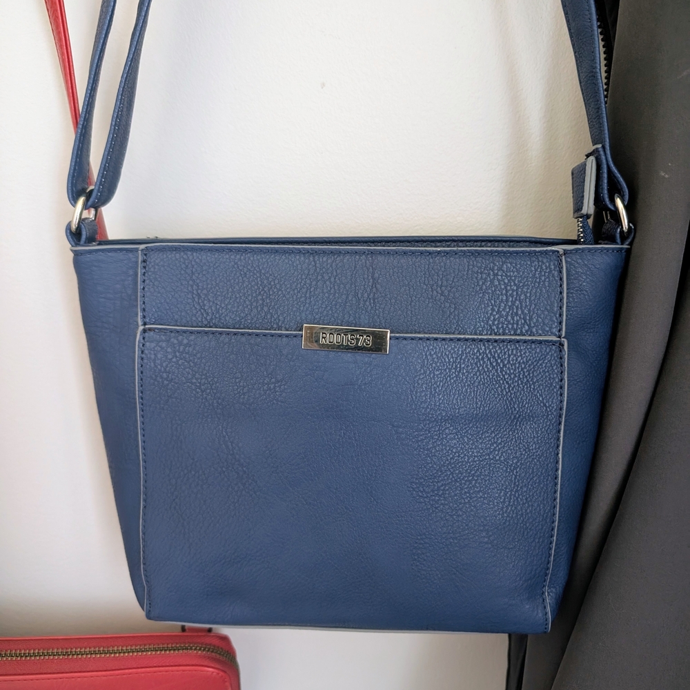 Roots Steel Blue Crossbody Bag